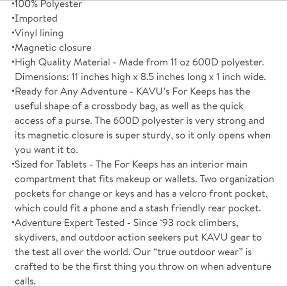 KAVU Women’s Gray Multicolored For Keeps Crossbody Bag - Picture 5 of 5